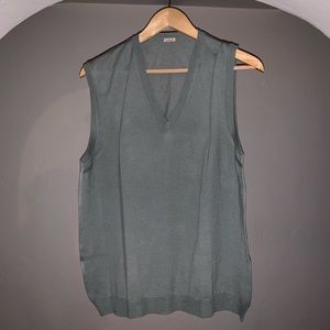 Malo Italian Wool Vests, green and blue